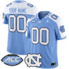 Custom North Carolina Tar Heels Football Alternate Carolina Blue Limited Stitched Jersey w/ ACC Patch