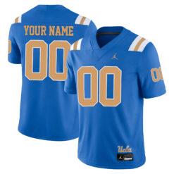 Custom UCLA Bruins Football Blue Home Stitched Jersey