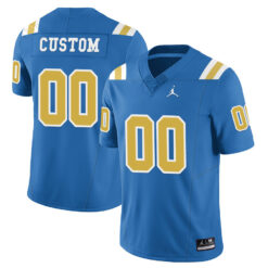 Custom UCLA Bruins Football Blue Vapor Limited Stitched Jersey