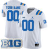 Custom UCLA Bruins Football White Away Stitched Jersey w/ B1G Patch