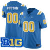Custom UCLA Bruins Football Blue Vapor Limited Stitched Jersey w/ B1G Patch