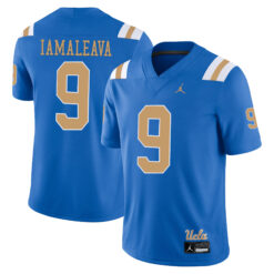 Nico Iamaleava UCLA Bruins Football Blue Home Stitched Jersey