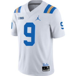 Alternative view of Nico Iamaleava UCLA Bruins Football White Away Stitched Jersey w/ B1G Patch
