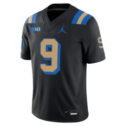 Alternative view of Nico Iamaleava UCLA Bruins Football Black Alternate Stitched Jersey w/ B1G Patch