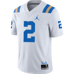 Alternative view of Andre Jordan Jr. UCLA Bruins Football White Away Stitched Jersey