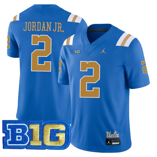 Andre Jordan Jr. UCLA Bruins Football Blue Home Stitched Jersey w/ B1G Patch