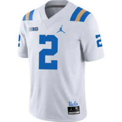 Alternative view of Andre Jordan Jr. UCLA Bruins Football White Away Stitched Jersey w/ B1G Patch