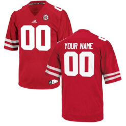 Custom Nebraska Cornhuskers Football Scarlet Stitched Jersey