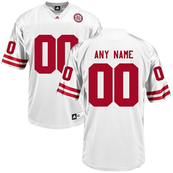 Custom Nebraska Cornhuskers Football White Stitched Jersey