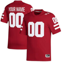 Custom Nebraska Cornhuskers Football Scarlet Premier Stitched Jersey
