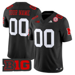 Custom Nebraska Cornhuskers Football Black Vapor Limited Stitched Jersey