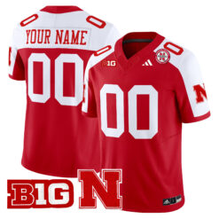 Custom Nebraska Cornhuskers Football Scarlet Alternate Vapor Limited Stitched Jersey