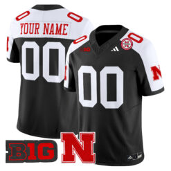 Custom Nebraska Cornhuskers Football Black Alternate Vapor Limited Stitched Jersey