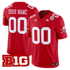 Custom Nebraska Cornhuskers Football Scarlet Limited Stitched Jersey