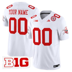 Custom Nebraska Cornhuskers Football White Limited Stitched Jersey