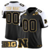 Custom Nebraska Cornhuskers Football Alternate Black Gold Stitched Jersey