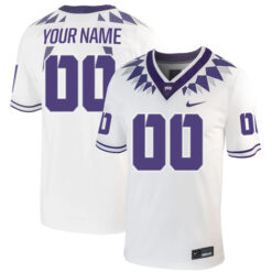 Custom TCU Horned Frogs Football White Away Game Stitched Jersey