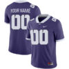 Custom TCU Horned Frogs Football Purple Game Stitched Jersey