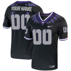 Custom TCU Horned Frogs Football Black Alternate Game Stitched Jersey