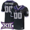Custom TCU Horned Frogs Football Black Alternate Game Stitched Jersey w/ XII Patch