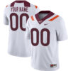 Custom Virginia Tech Hokies Football White Away Game Stitched Jersey