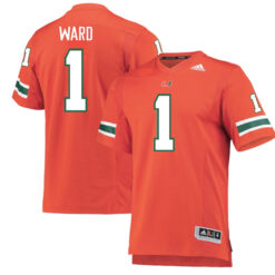 Cam Ward Miami Hurricanes Football Orange Home Stitched Jersey