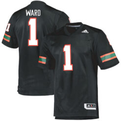 Cam Ward Miami Hurricanes Football Black Alternate Stitched Jersey