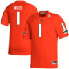 Cam Ward Miami Hurricanes Football Orange Home Game Stitched Jersey