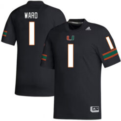 Cam Ward Miami Hurricanes Football Black Alternate Game Stitched Jersey