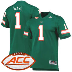 Cam Ward Miami Hurricanes Football Green Alternate Stitched Jersey w/ ACC Patch