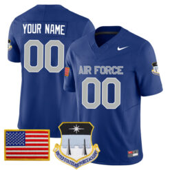 Custom Air Force Falcons Football Royal Blue Home Game Stitched Jersey