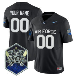 Custom Air Force Falcons Football Black Alternate Game Stitched Jersey