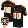 Custom Oregon State Beavers Football Black Home Stitched Jersey w/ PAC12 Patch