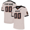 Custom Oregon State Beavers Football White Away Stitched Jersey