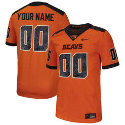 Custom Oregon State Beavers Football Orange Alternate Stitched Jersey