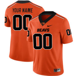 Custom Oregon State Beavers Football Orange Alternate Game Stitched Jersey