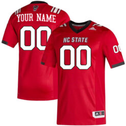 Custom North Carolina State Wolfpack Football Red Home Game Stitched Jersey