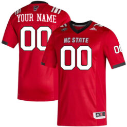 Custom North Carolina State Wolfpack Football Red Home Game Stitched Jersey w/ ACC Patch