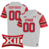 Custom Utah Utes Football White Away Game Stitched Jersey w/ BIG12 Patch
