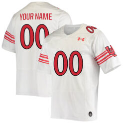 Custom Utah Utes Football White Throwback Game Stitched Jersey