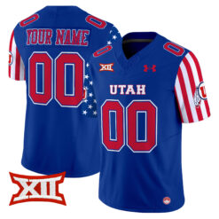 Custom Utah Utes Football American Style Royal Blue Stitched Jersey