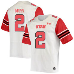 Zack Moss Utah Utes Football White Away Game Stitched Jersey