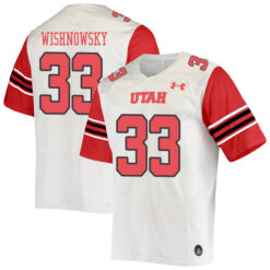 Mitch Wishnowsky Utah Utes Football White Away Game Stitched Jersey
