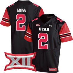 Zack Moss Utah Utes Football Black Alternate Game Stitched Jersey w/ XII Patch