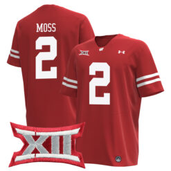 Zack Moss Utah Utes Football Red Stitched Jersey w/ XII Patch