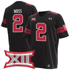 Zack Moss Utah Utes Football Black Stitched Jersey w/ XII Patch