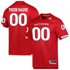 Custom Rutgers Scarlet Knights Football Scarlet Alternate Game Stitched Jersey