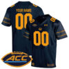 Custom California Golden Bears Football Navy Home Game Jersey w/ ACC Patch - All Stitched