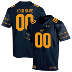 Custom California Golden Bears Football Navy Home Game Jersey - All Stitched