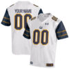 Custom California Golden Bears Football White Away Game Jersey - All Stitched